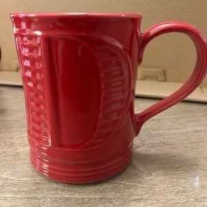 Pottery barn “D” initial mug. Classic red color not available anywhere anymore